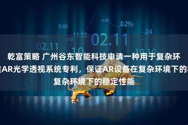 乾富策略 广州谷东智能科技申请一种用于复杂环境自校准AR光学透视系统专利，保证AR设备在复杂环境下的稳定性能