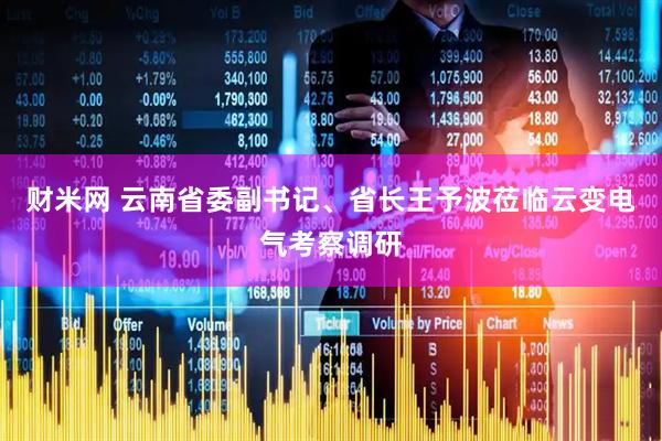 财米网 云南省委副书记、省长王予波莅临云变电气考察调研