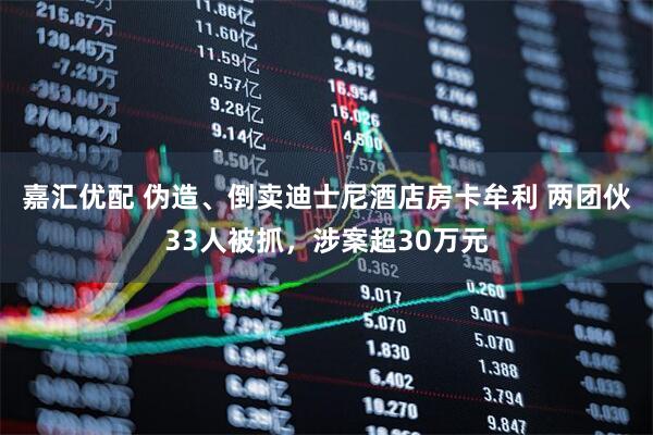 嘉汇优配 伪造、倒卖迪士尼酒店房卡牟利 两团伙33人被抓，涉案超30万元