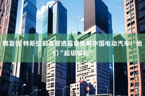 锦富优 特斯拉前高管透露曾拆解中国电动汽车：他们“超级聪明”